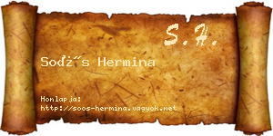 Soós Hermina névjegykártya