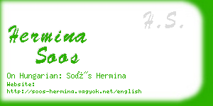 hermina soos business card